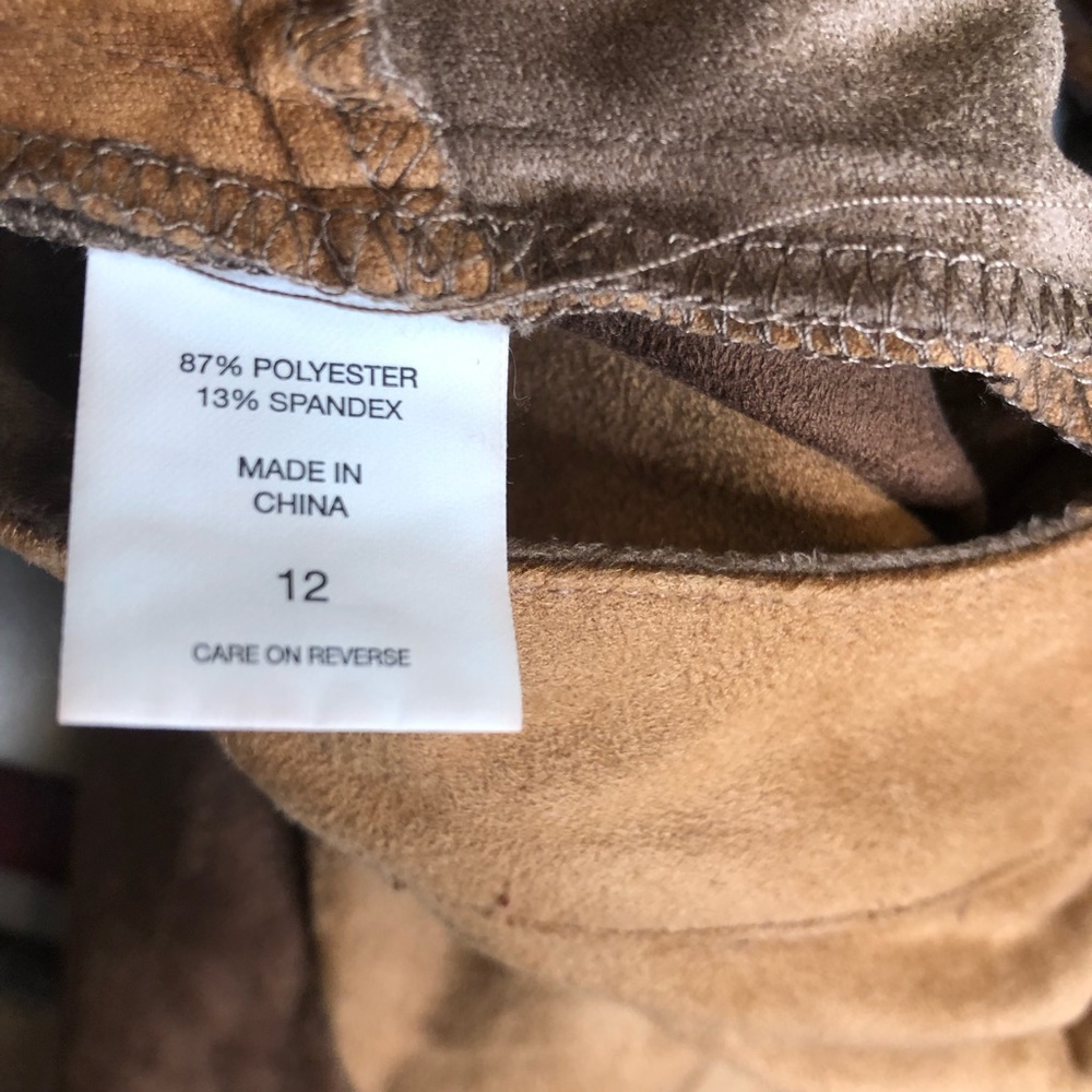 New York & Co Faux Suede Patchwork Mini Skirt 12 - Picture 4 of 6